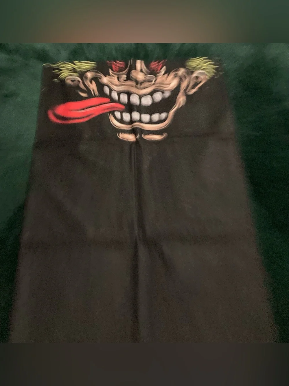 Graphic Black Face Gaiter Neck Scarf Face Mask NWT OS